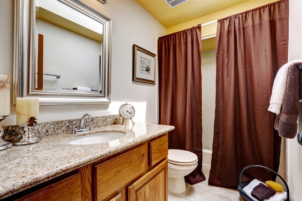 Modern bathroom cabinet with granite top - Big Easy Bathrooms