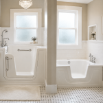 Luxurious twin bathtub bathroom design