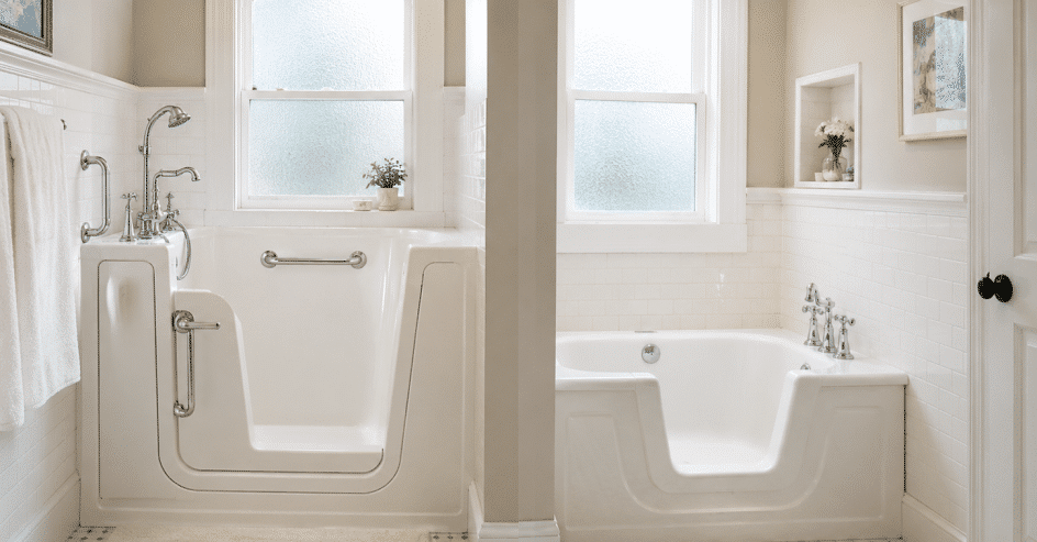 Luxurious twin bathtub bathroom design